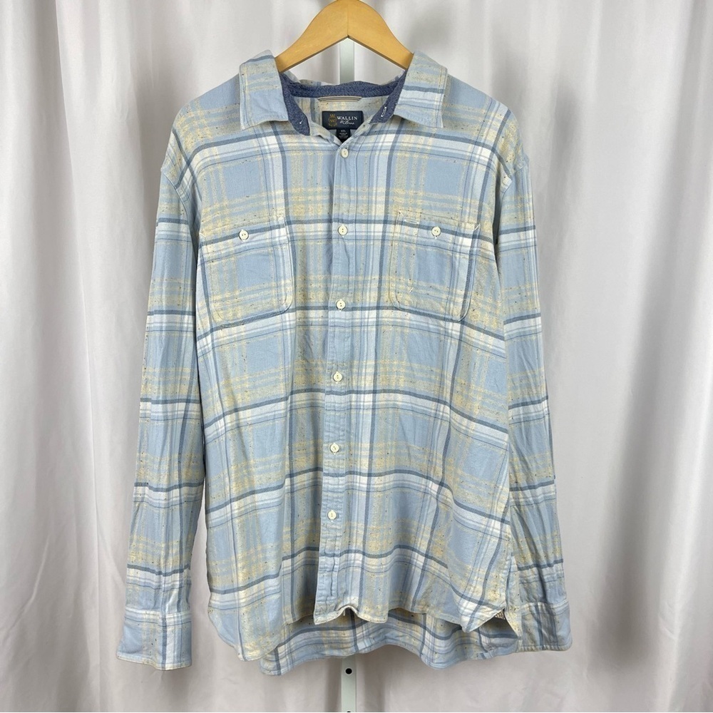 Wallin & Bros 2X XXL Plaid Flannel Button Down Shirt Barn Chore Outdoor